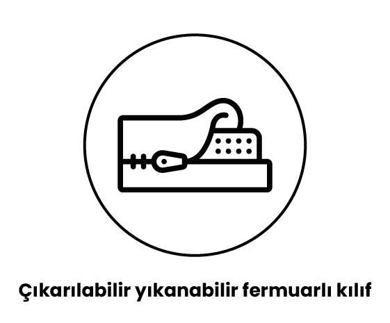 Çıkarılabilir Yıkanabilir Fermuarlı Kılıf